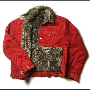 Red corduroy jacket